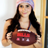 Kaley Kade football fan nude Siperbowl solo hottie photos.